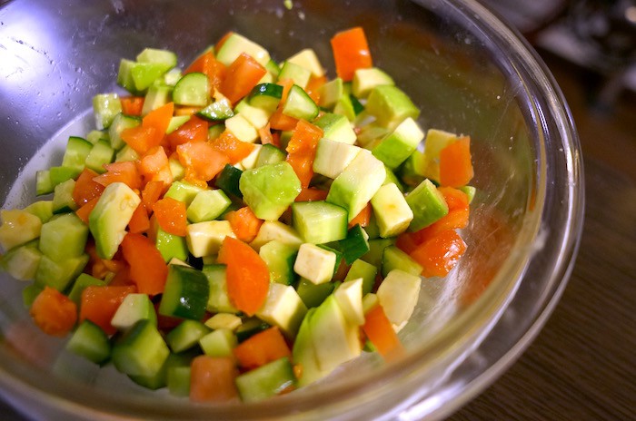 さいの目に切った野菜