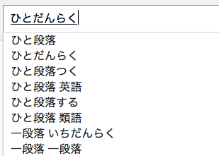 ひとだんらくをGoogleに入力