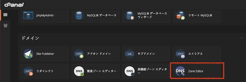 Cpanel zone editor
